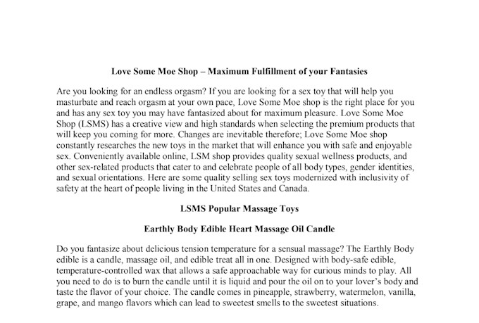 write erotic blogs, adult product description, ecommerce SEO optimized blogs